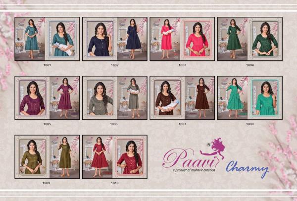 Paavi Charmy Rayon Designer Exclusive Kurti Collection